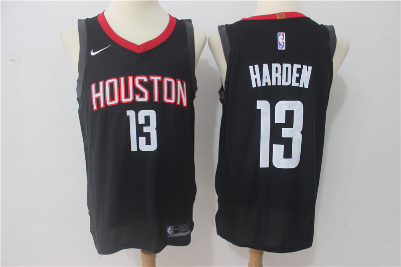 Men Houston Rockets 13 Harden Black Game Nike NBA Jerseys